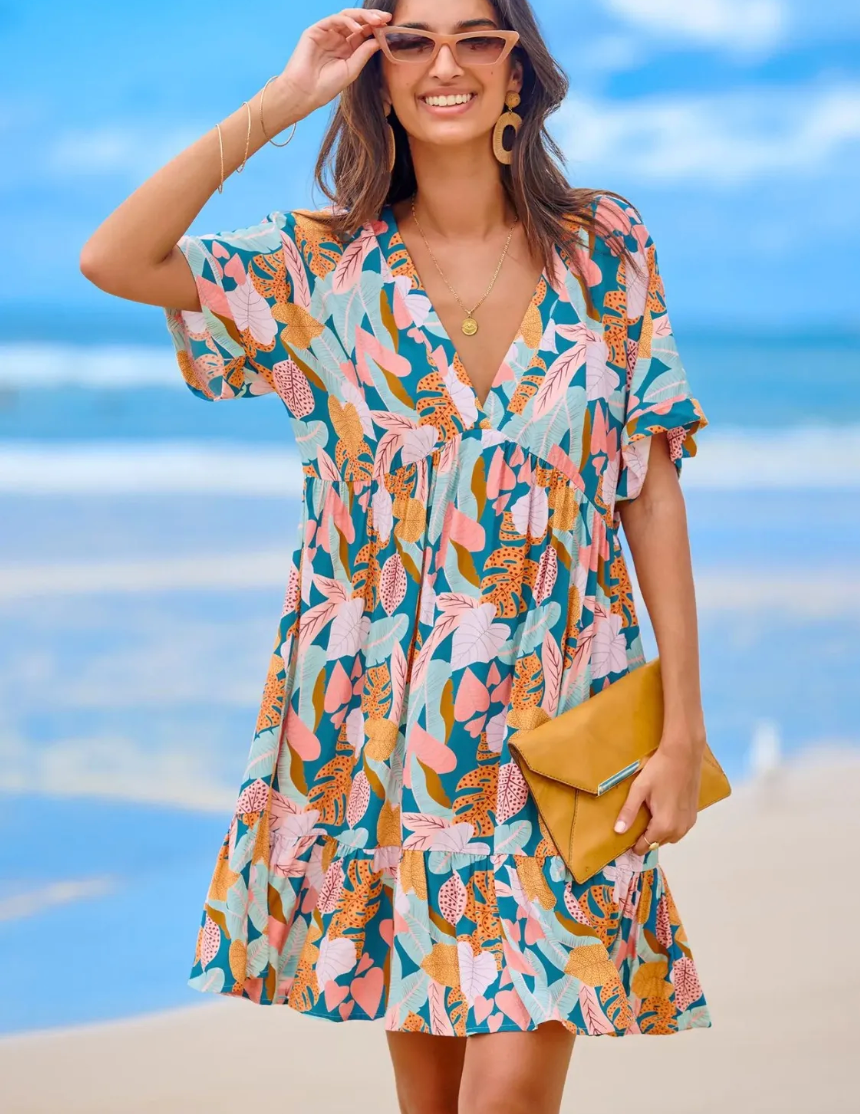 strapless open back dress Pink Smocked Midi Dress S main image 0
