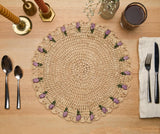 Tulip Floral Placemat – Hand-Crocheted Raffia – Handmade by Artisans in Madagascar