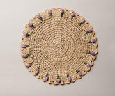 Tulip Floral Placemat – Hand-Crocheted Raffia – Handmade by Artisans in Madagascar