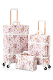Handcrafted WildFloral 3 Pieces Luggage Set - Pink Floral's