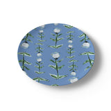 Blue Tulip Bone China Plate - Handmade to Order
