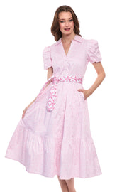 Litchfield Pink Resort Dress White Swirl Print
