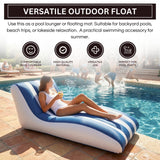 Mediterranean Stripe Pool Lounger