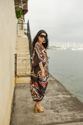 Actius Caftan Kaftan Resort Dress in Rouge Artisan Crafted