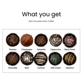 Gluten-Free Belgian Dark Chocolate Truffles, 16 pc, 8 oz – Champagne, Rum, Amaretto & Black Forest, Birthday & Holiday Gift