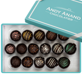 Gluten-Free Belgian Dark Chocolate Truffles, 16 pc, 8 oz – Champagne, Rum, Amaretto & Black Forest, Birthday & Holiday Gift