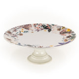 Artisan California Garden Cake Platter - Hand Decorated