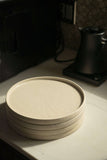 Handmade Stoneware Pottery Plate — White with Speckles