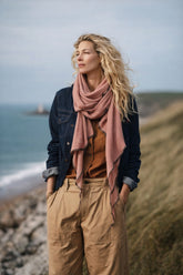 Dusty Rose DNA Scarf - Handcut