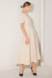 Beige Resort Midi Dress