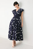 Polks Dot Woven Midi Dress
