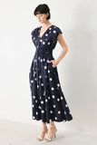 Polks Dot Woven Midi Dress