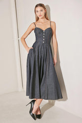 Serenade Midi Denim Dress