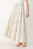 Hamptons Weekend Woven Long Ruffled Skirt