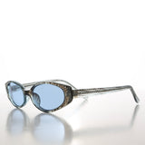 90s Oval Sunglasses with Light Tinted Lenses - Helena