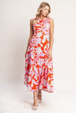 100% Cotton Palm Romance Midi Resort Dress