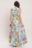 Tropical Pineapple Resort Vacation Maxi Dress