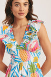 Tropical Pineapple Resort Vacation Maxi Dress
