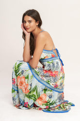 Botanical Woven Resort Maxi Dress