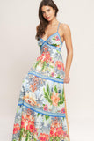Botanical Woven Resort Maxi Dress