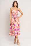 Floral Blooms Midi Spring & Summer Dress