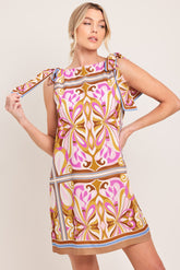 GOLDEN PSYCHE Resort WOVEN MINI DRESS