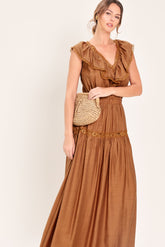 Camel Maxi Resort Dress