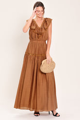 Camel Maxi Resort Dress
