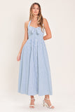 FRESH DAY STRIPE WOVEN MIDI DRESS