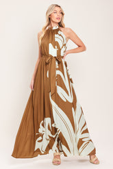 MOCHA SERENITY WOVEN RESORT MAXI DRESS