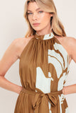 MOCHA SERENITY WOVEN RESORT MAXI DRESS