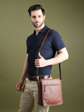 Leather Crossbody Bag for Travel Work - Artisan Handcrafted