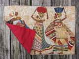 Set of 4-Pieces Dancing Women African Kwanzaa Tapestry Dining Table Placemats 13” x 19” (18117)