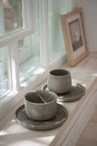 Handmade Stoneware Coffee Cup Concrete