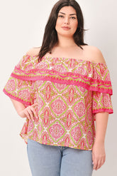 Off Shoulder Boho Woven Top