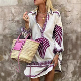 Long Sleeve V-Neck Beachy Tunic