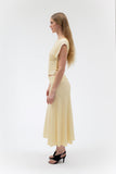 FOLDOVER FLARED SKIRT IN BUTTER