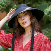 Handwoven - REIGN Jute Straw Hat In Black