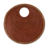 Handcrafted The Solo Espresso Mini Jute Bag With Gold Chain