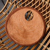 The Solo Walnut Jute Straw Bag In Brown - Artisan Handmade in Bali