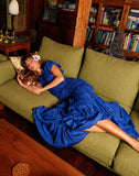 The Srikandi Ruffle Maxi Dress In Royal Blue