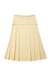 FOLDOVER FLARED SKIRT IN BUTTER