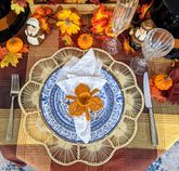 Artisan Orchid Handwoven Iraca Napkin Ring