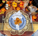 Artisan Orchid Handwoven Iraca Napkin Ring