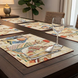 Set of 4-Pieces Dancing Women African Kwanzaa Tapestry Dining Table Placemats 13” x 19” (18117)