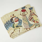 Set of 4-Pieces Dancing Women African Kwanzaa Tapestry Dining Table Placemats 13” x 19” (18117)