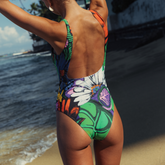 Women's Artisan One Piece Swimsuit - Flower Vibes