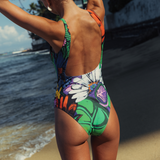 Women's Artisan One Piece Swimsuit - Flower Vibes