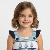 Sail away ruffle Girls Dress