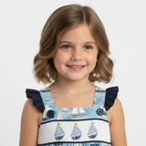 Sail away ruffle Girls Dress